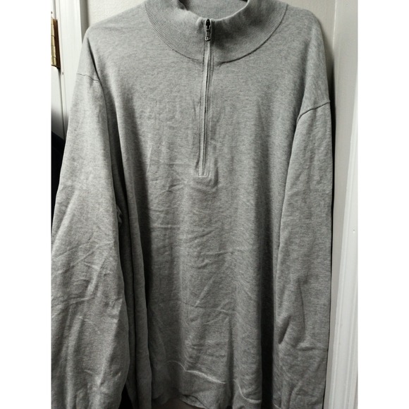 Brooks Brothers Other - Brooks Brothers Supima Cotton 1/4 Zip Pullover Sweater Mens 3XLT Gray Heather